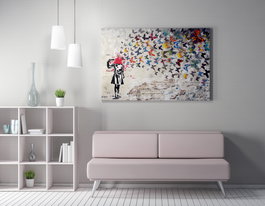 Wallity Lienzo Decorativo Banksy WY51 70 x 100 cm